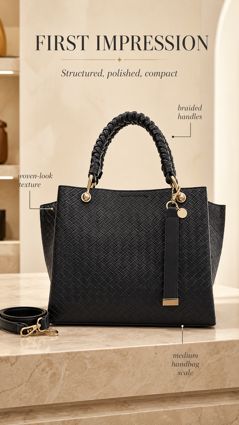 ALDO Gloadithh Tote Bag first impression with structured woven design and braided handle detail