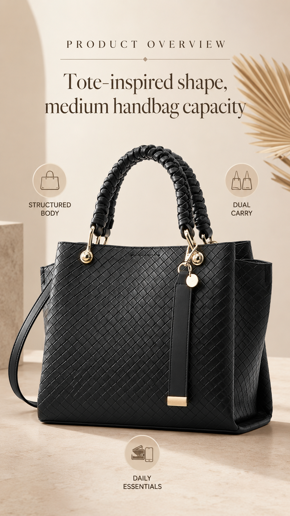 ALDO Gloadithh Tote Bag product overview showing medium structured handbag profile