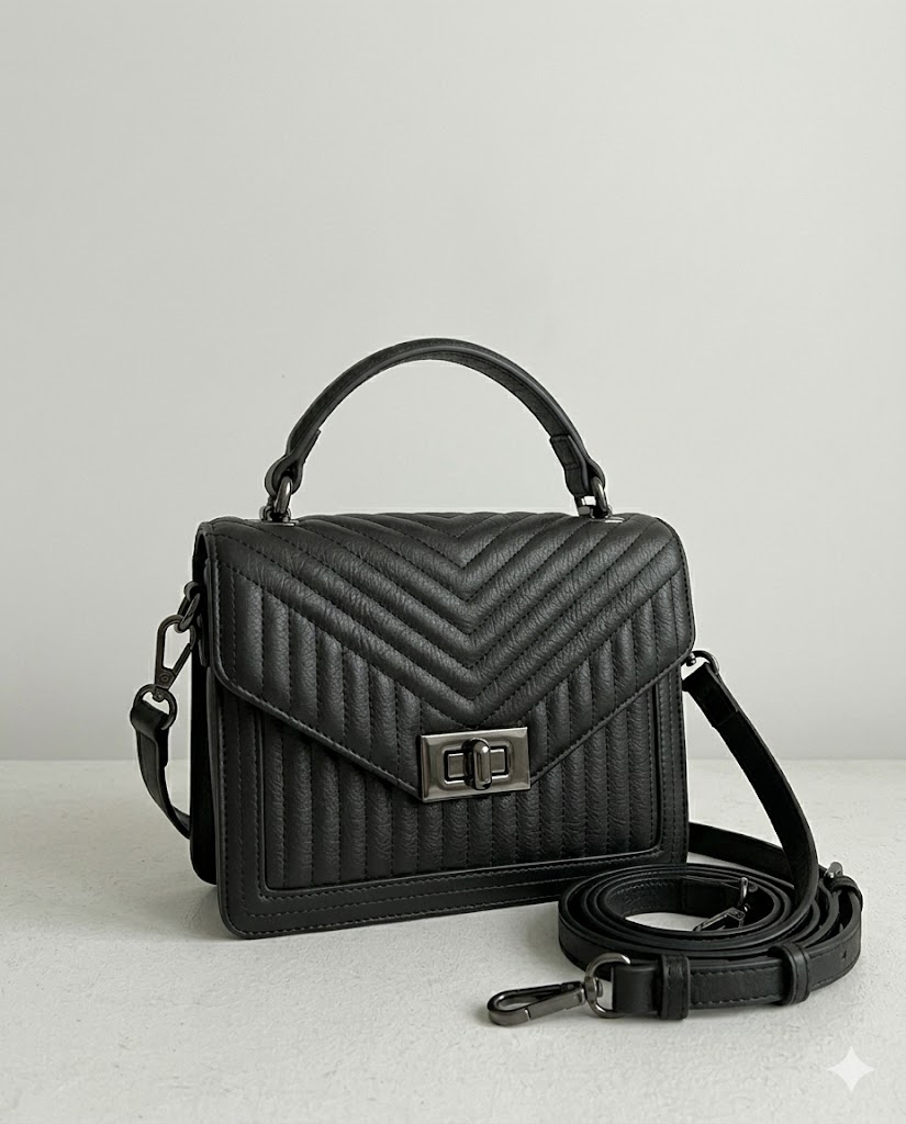 ALDO Mini Jerilini top handle satchel black structured handbag for women