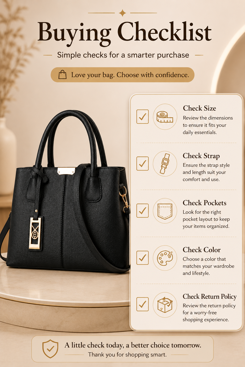 COCIFER satchel buying checklist for size material strap and pocket details
