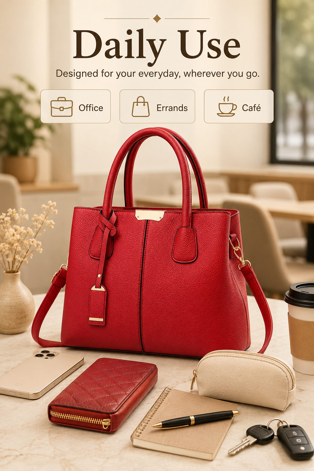 COCIFER satchel daily use setup for office errands and smart casual outfits