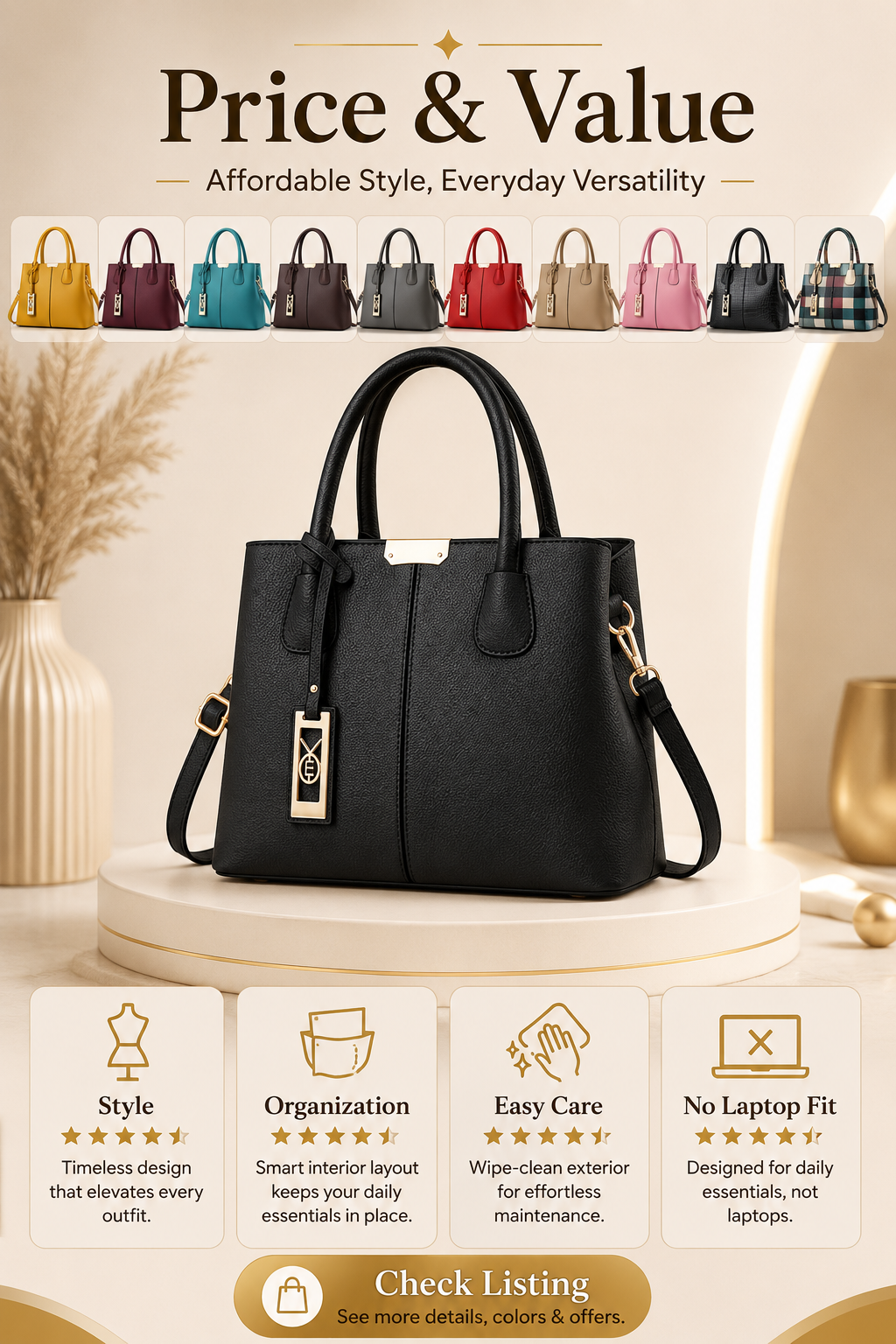 COCIFER satchel price and value summary for affordable structured handbag buyers