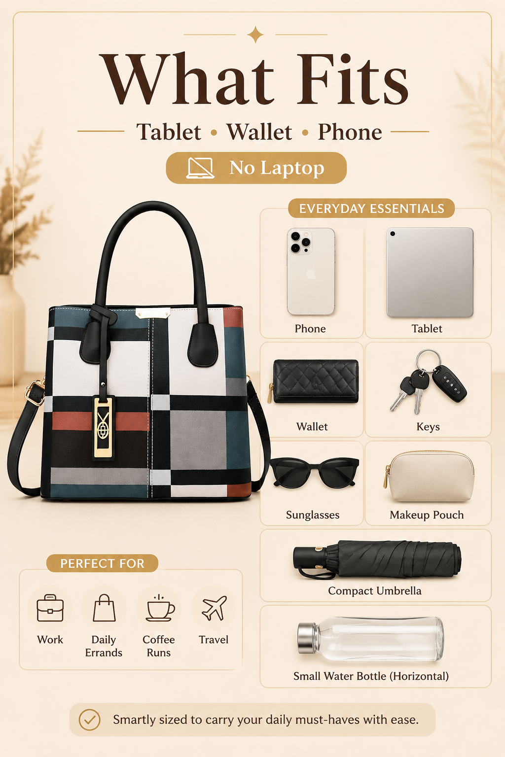 COCIFER satchel what fits guide with wallet phone tablet and small daily essentials