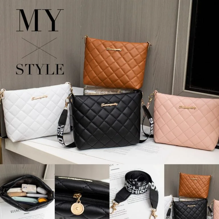 Diamond Quilted Korean Messenger Bag