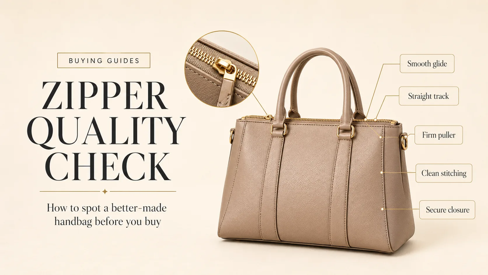 How to Tell If a Handbag Zipper Is Good Quality