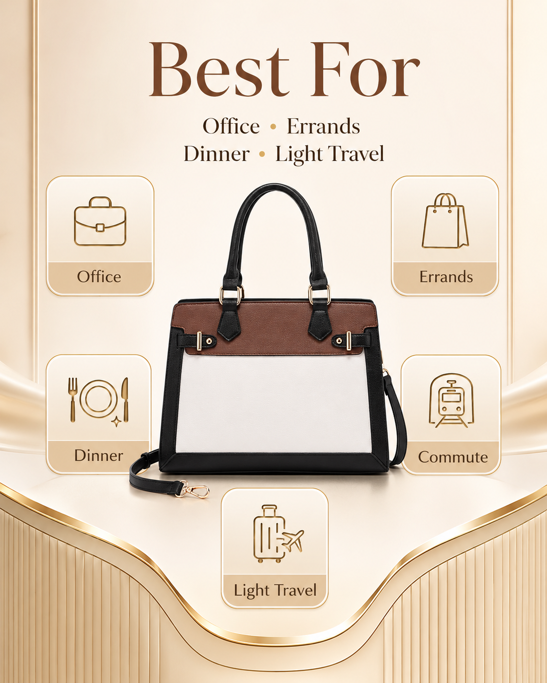 LOVEVOOK satchel best uses guide for office errands dinner and light travel