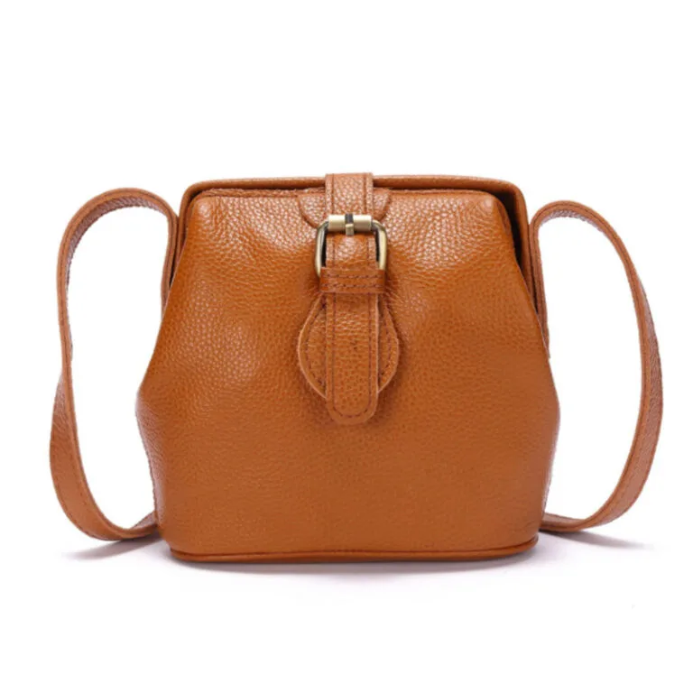 Marélla Buckle Leather Shoulder Bag