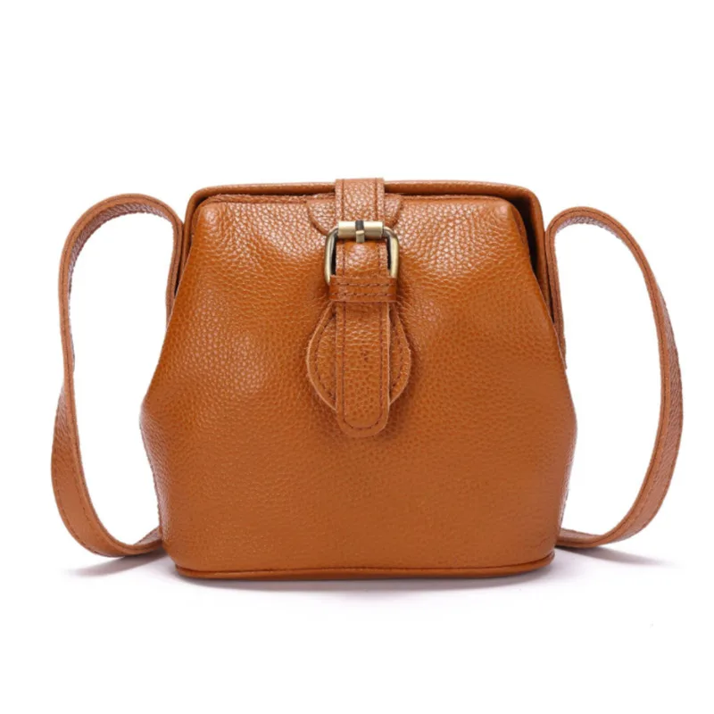 Marélla Buckle Leather Shoulder Bag
