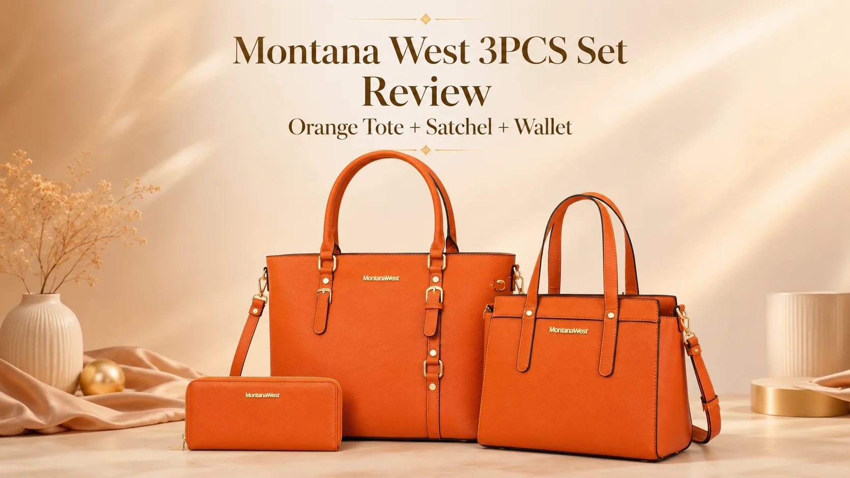 Montana West 3PCS Tote Bag and Wallet Set Review