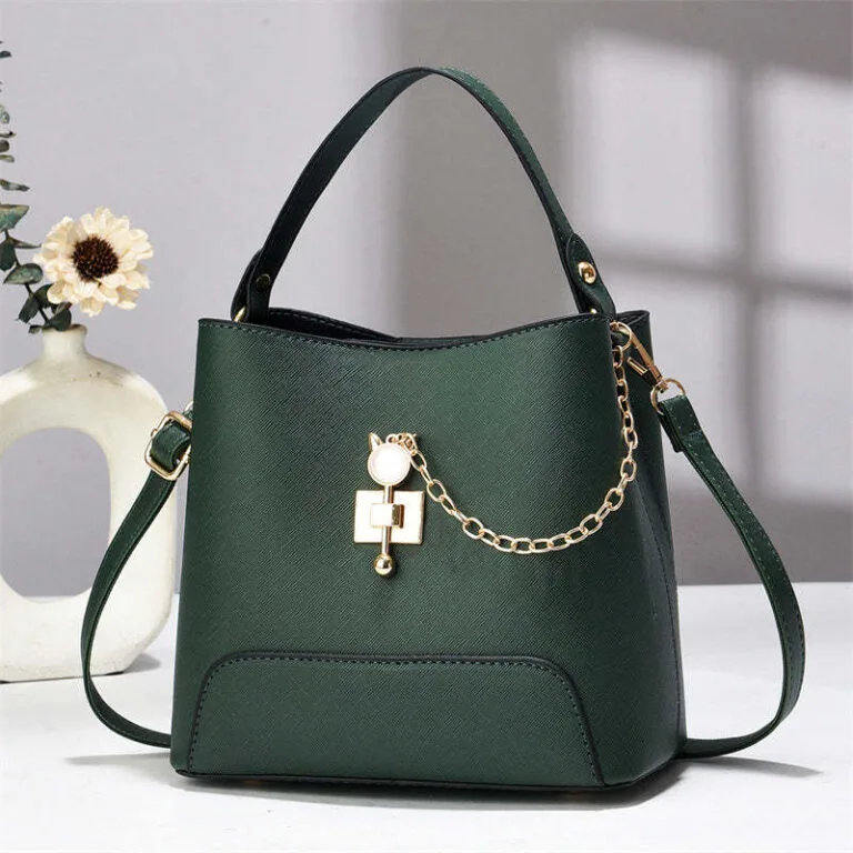 Noémi Charm Bucket Bag – Small Black Shoulder Bag for Women