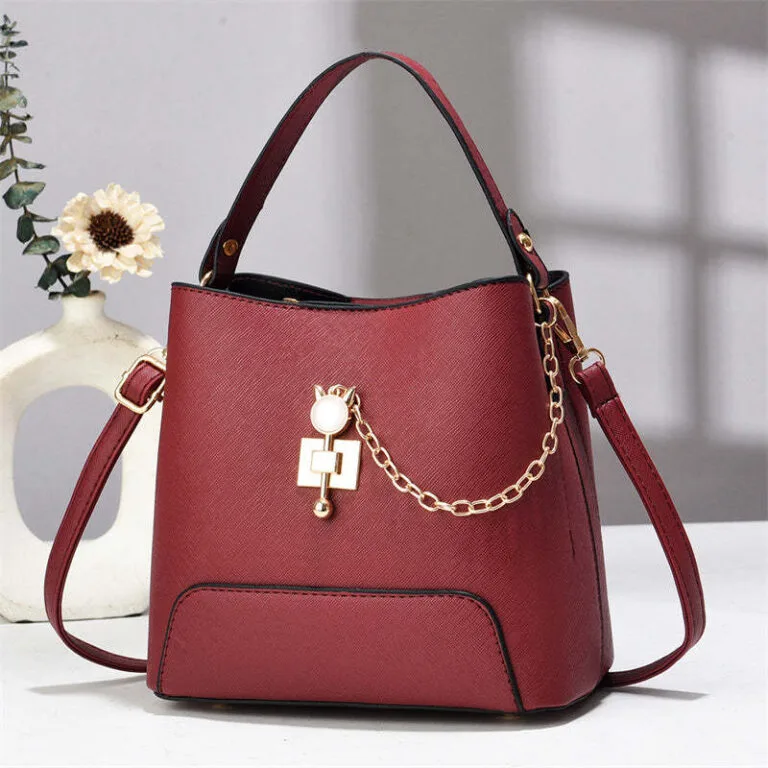 Noémi Charm Bucket Bag – Small Black Shoulder Bag for Women