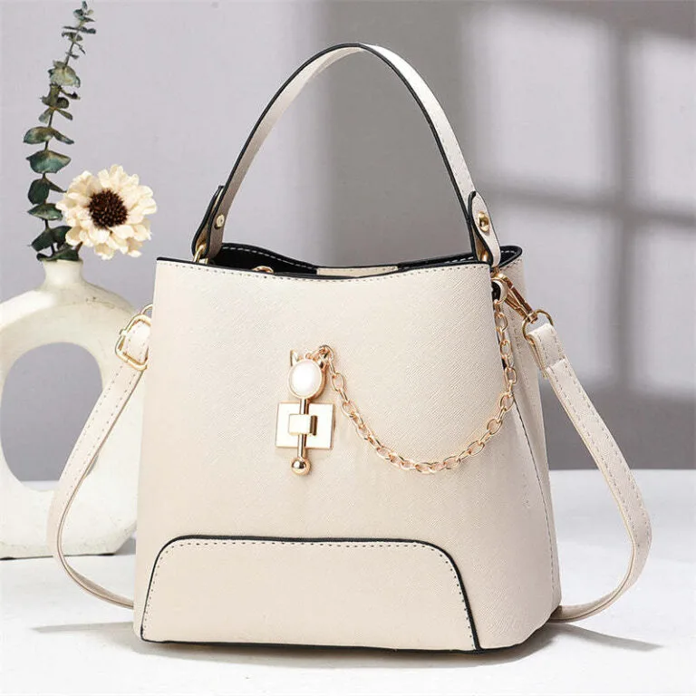 Noémi Charm Bucket Bag – Small Black Shoulder Bag for Women