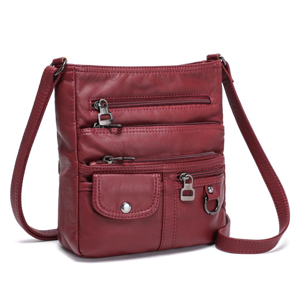 MINICÁT Soft Leather Multi-Pocket Crossbody Bag
