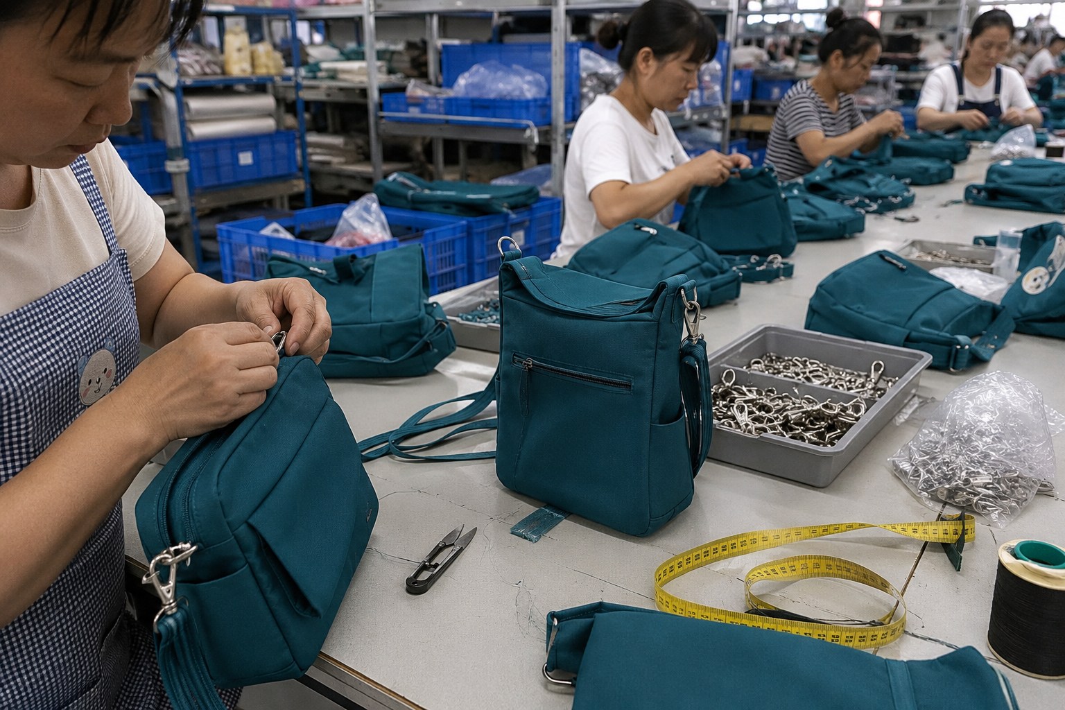 Final-assembly visual tying together strap, pocket, zipper, and finishing details of the Travelon Anti-Theft Classic Messenger Bag