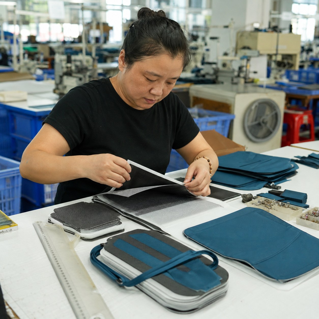 Reinforcement-inspired visual for structure and security-focused design layers in the Travelon Classic Messenger Bag