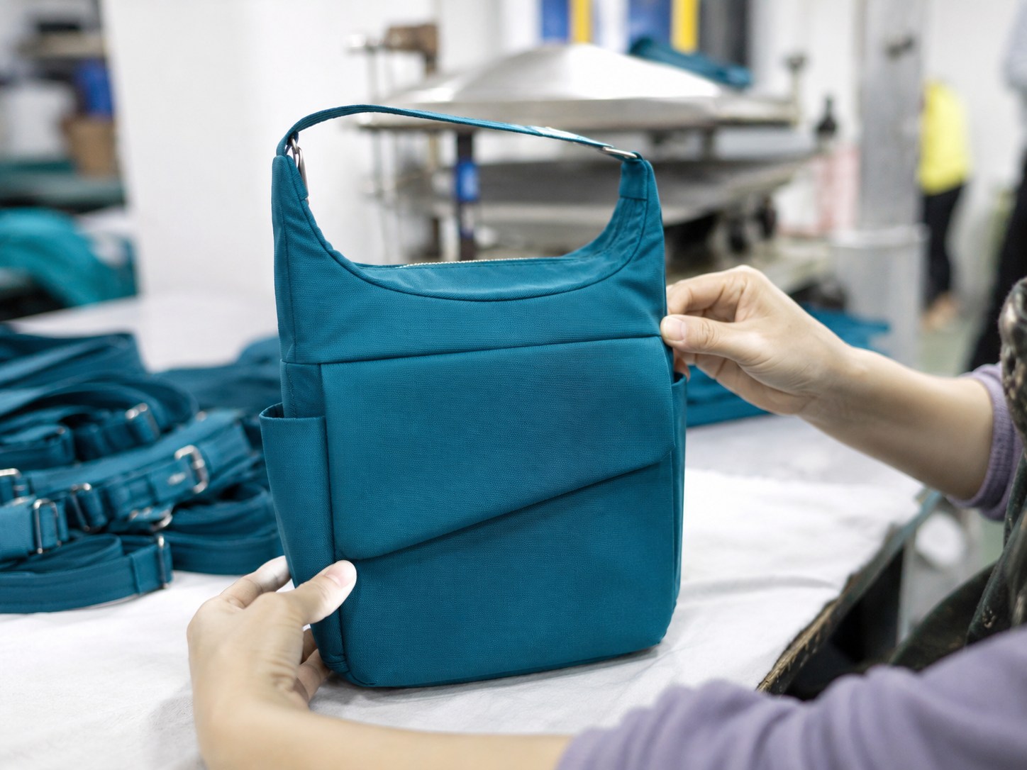 Shape-forming visual showing why body structure matters for the Travelon Anti-Theft Classic everyday messenger bag