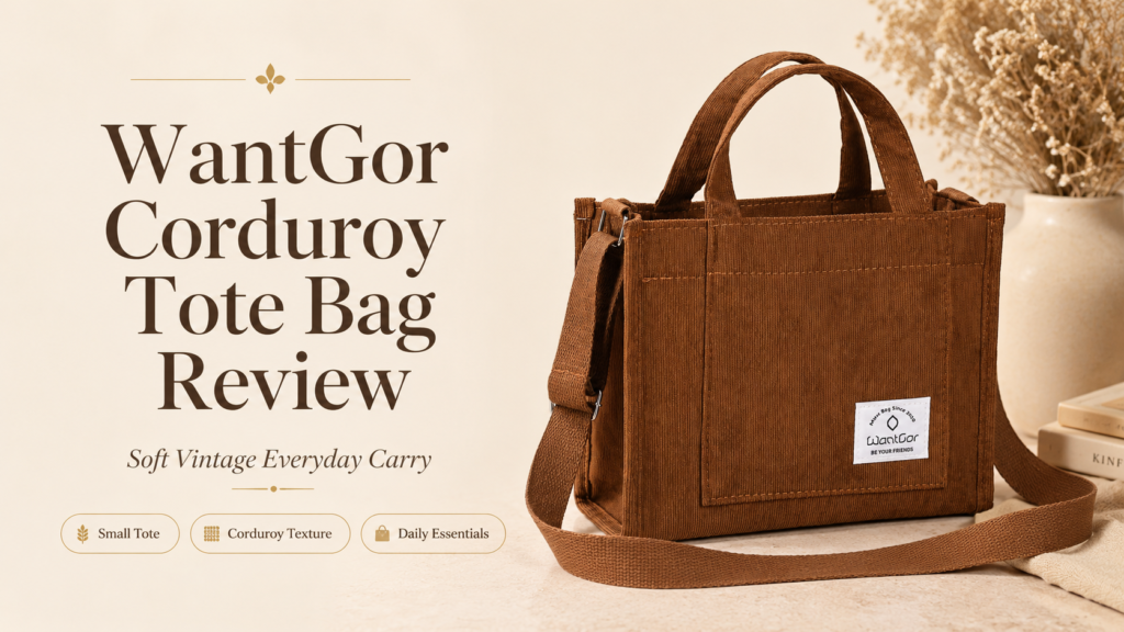 WantGor Corduroy Tote Bag Review: Soft Vintage Style for Light Daily Carry