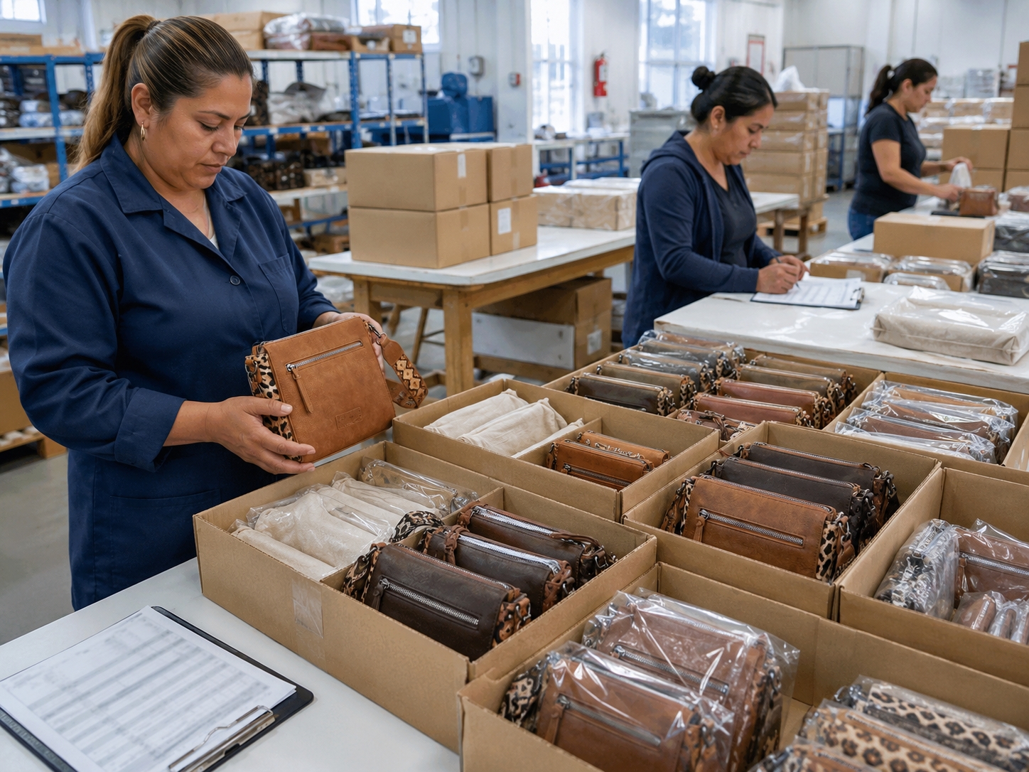 Carton Packing Carton packing of Wrangler Aztec Crossbody Purse units for shipment