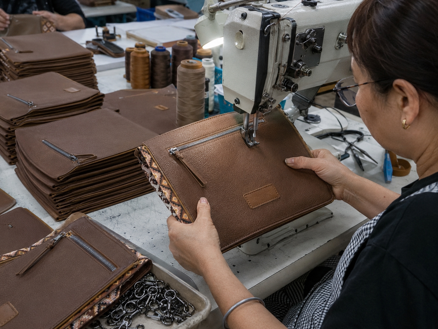 Front Patch Attachment Front patch attachment step on Wrangler Aztec Crossbody Purse exterior