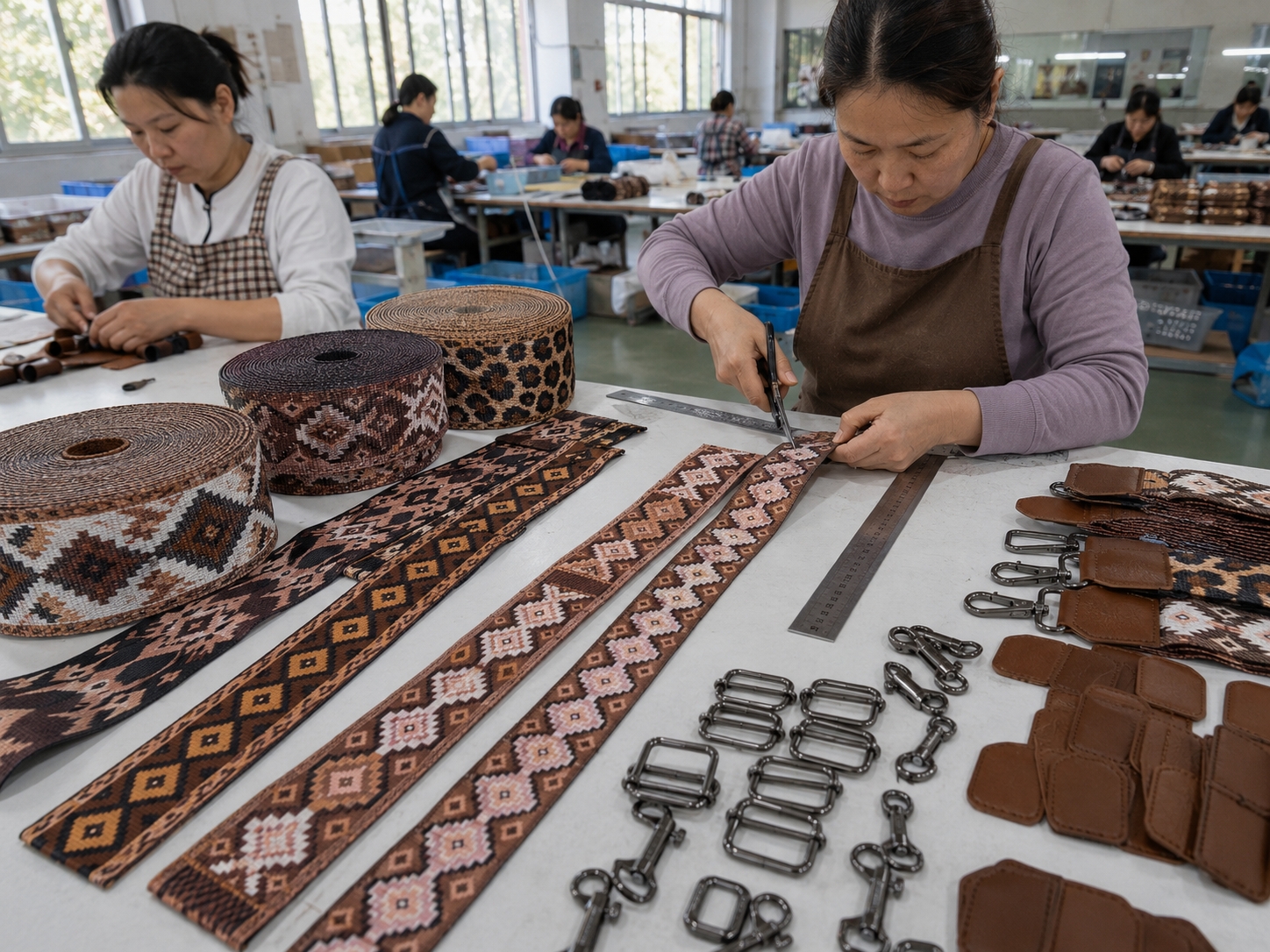 Wide Patterned Strap Cutting Wide patterned strap fabric cutting for Wrangler Aztec Crossbody Purse